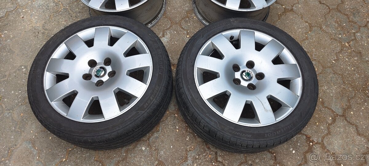 sada alu disků 4ks kol 5x112 R17 škoda Superb 1 bez pneu - 4