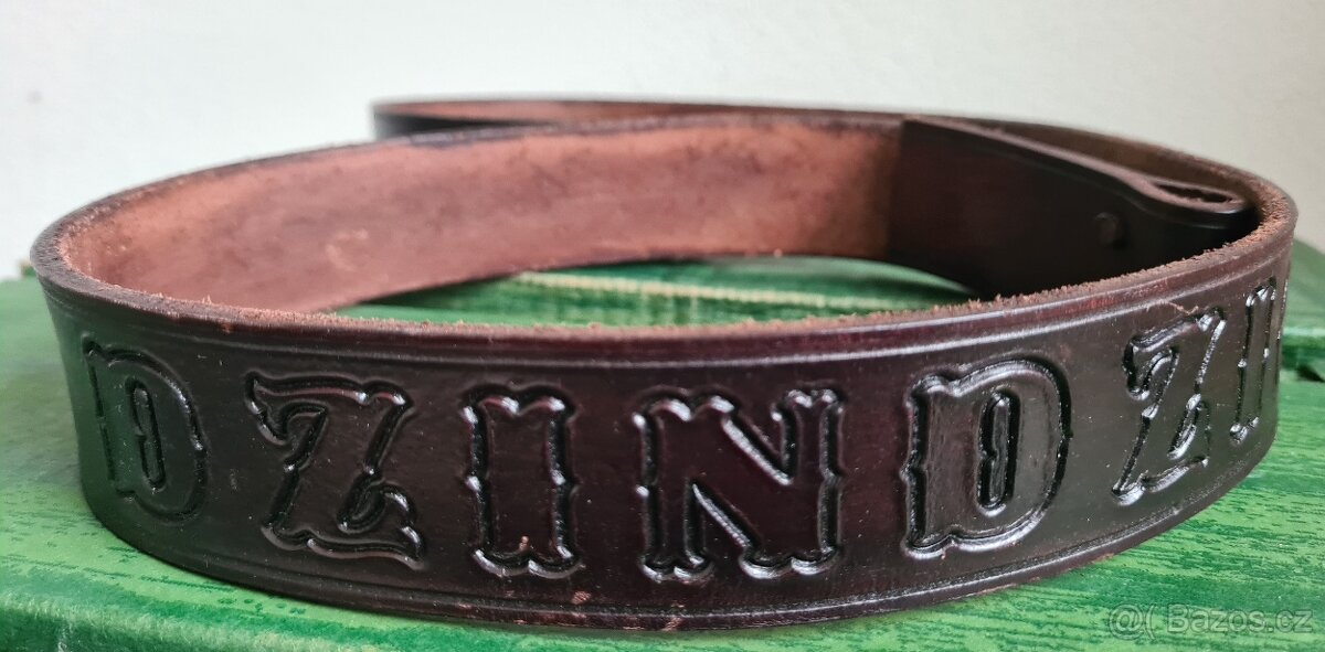 Pásek, opasek, kožený - ruční česká práce - nový, nepoužitý - 4