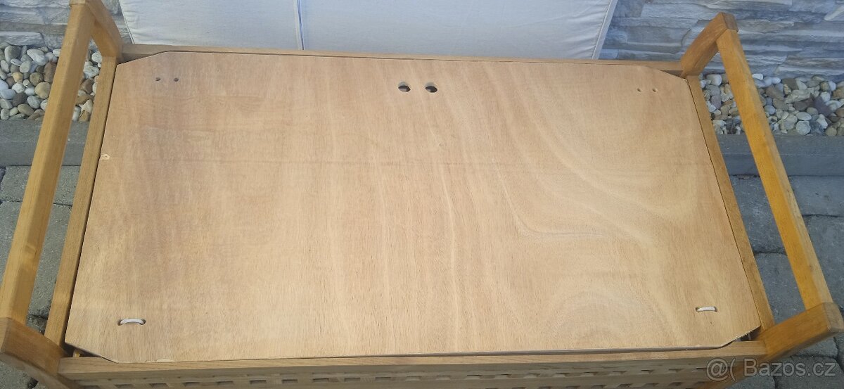 Dřevěná lavička s úložným prostorem - 4