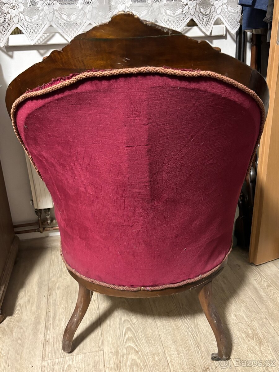 Starožitný křeslo historismus - 4