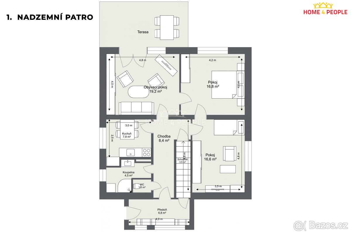 Prodej dvougeneračního domu, Praha 4 - Modřany - 4