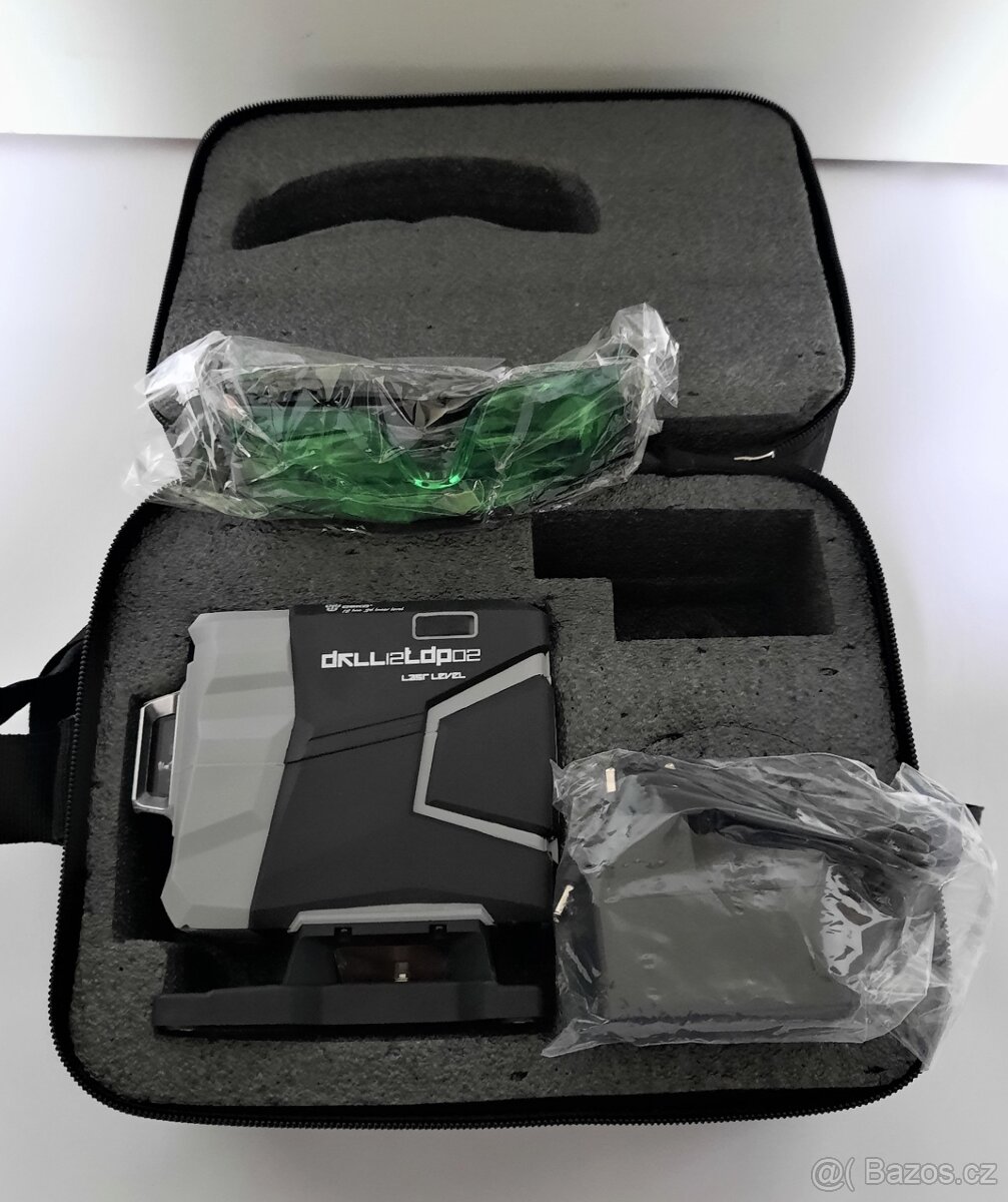 Samonivelační 3D-MULTI laser-3 x 360°-ZELENÝ+DOKLAD-levně - 4