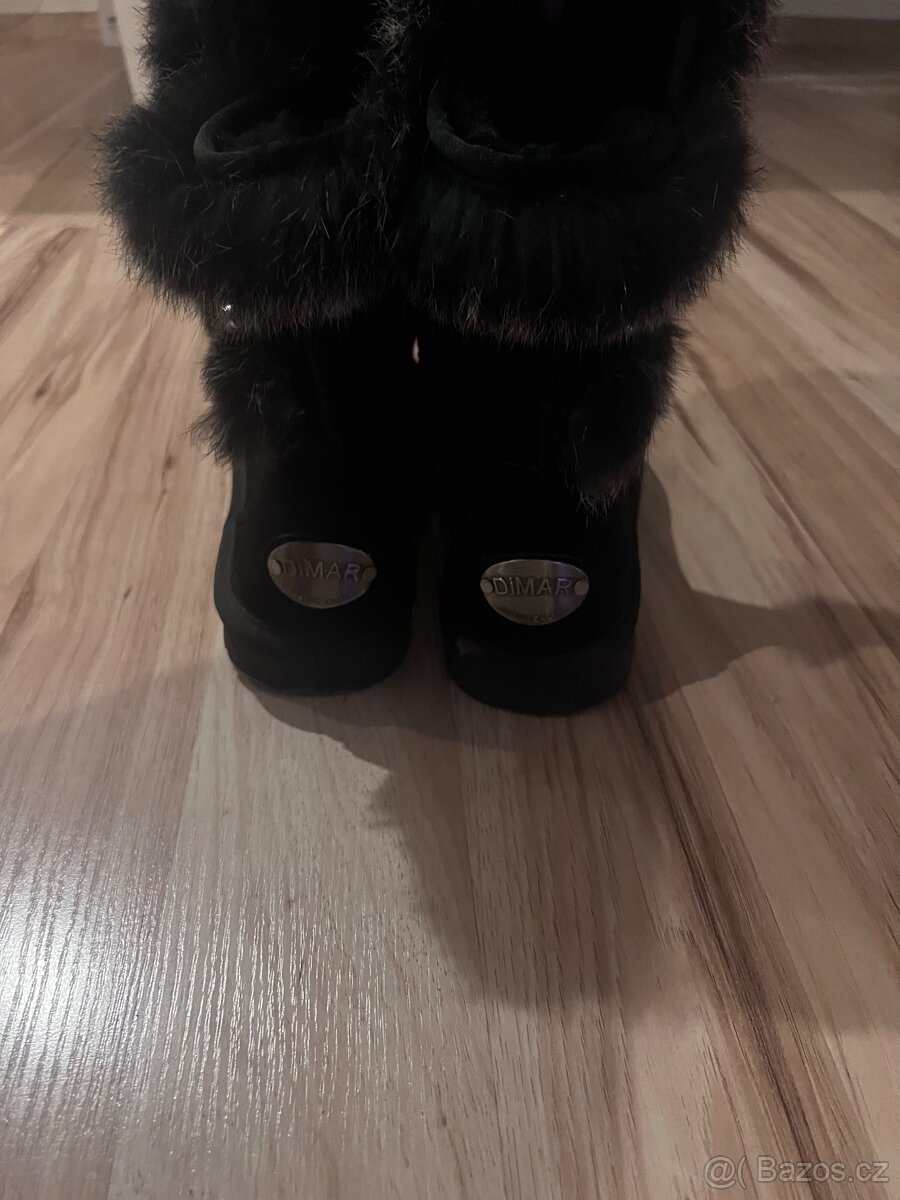 Sněhule - černé 40 s kožíškem - 4