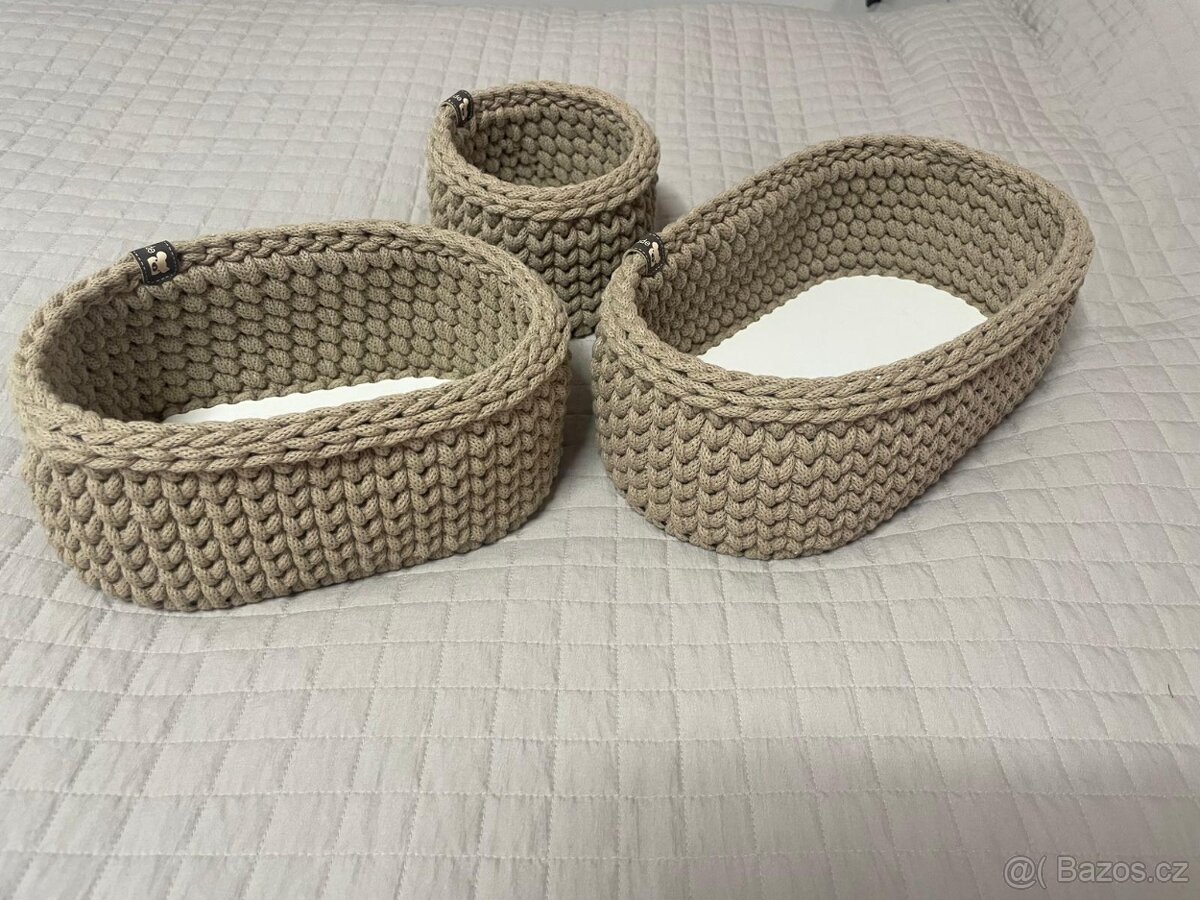 Háčkované košíky - 4