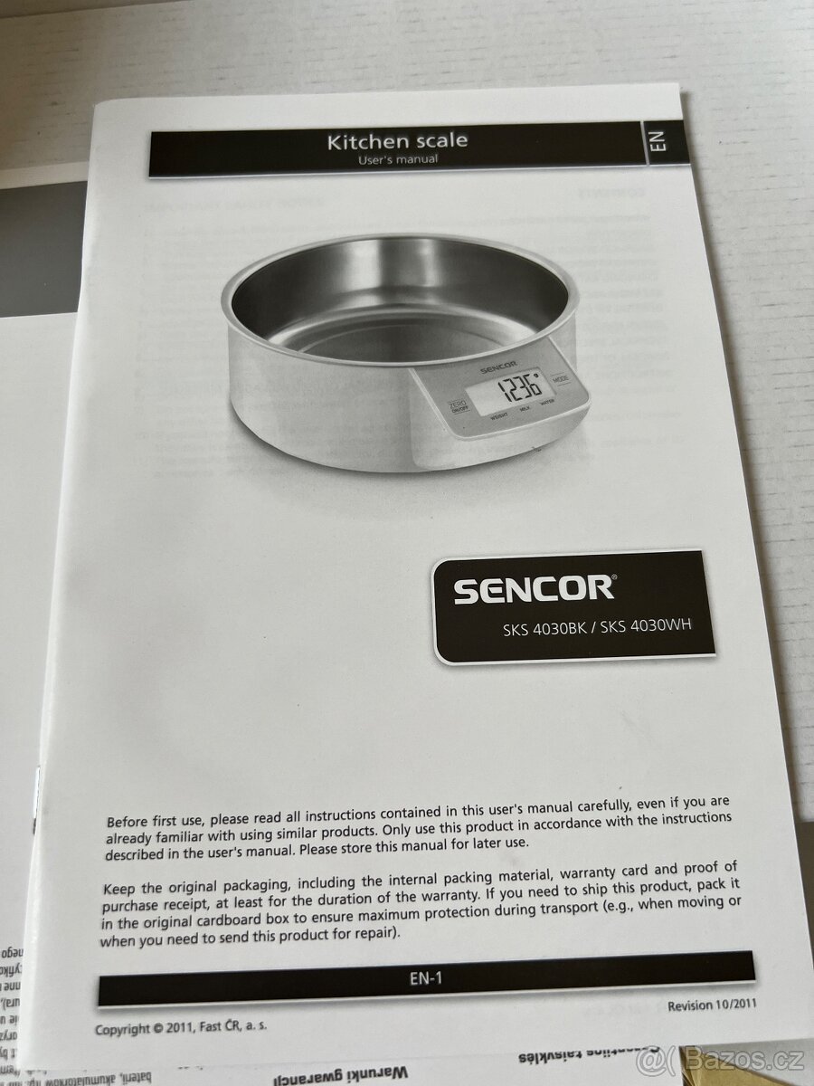 Kuchyňská váha Sencor SKS 4030BK + kniha Pohlreich - 4