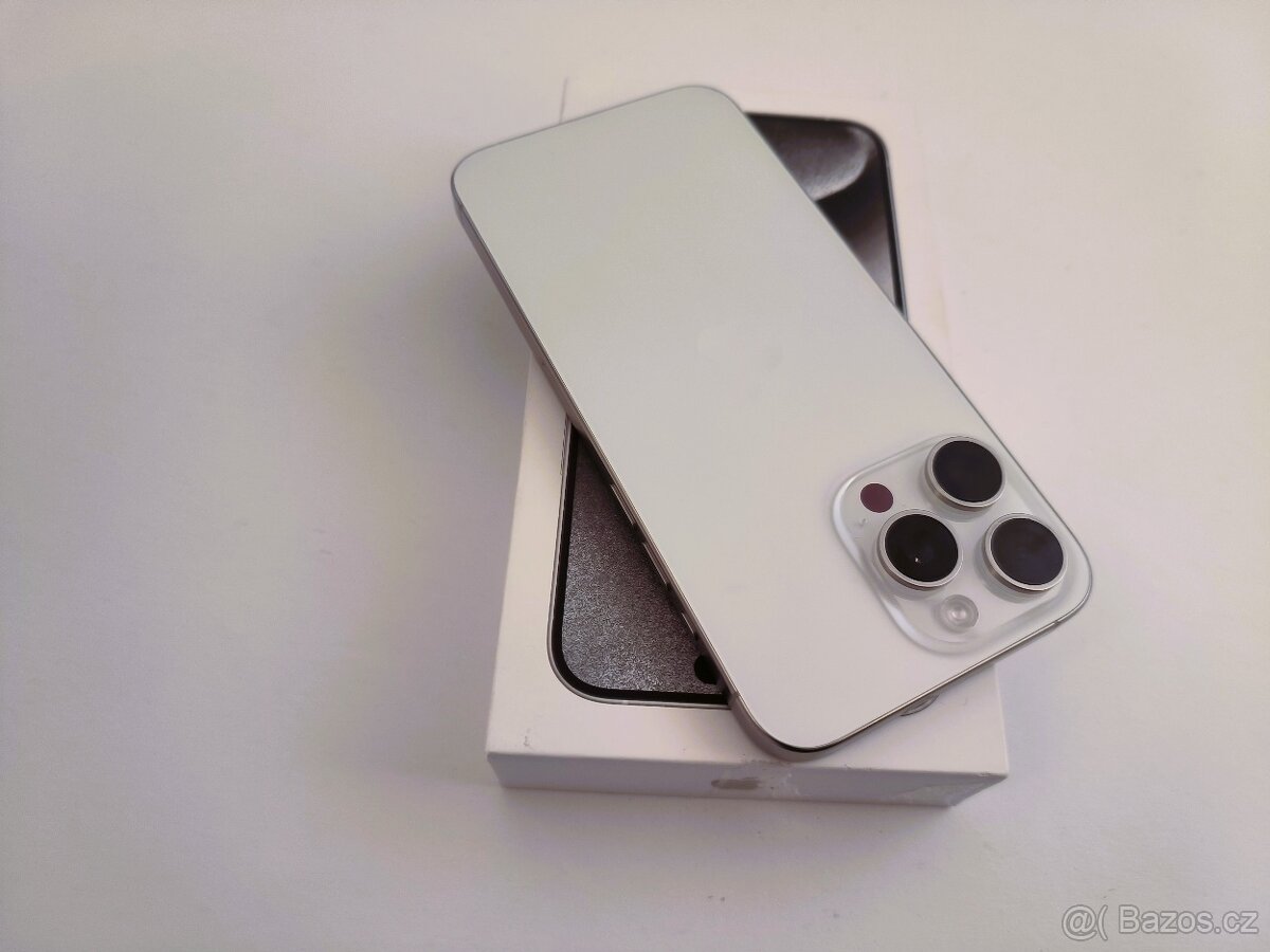 apple iphone 15 PRO 128gb White Titanium / Batéria 100% - 4
