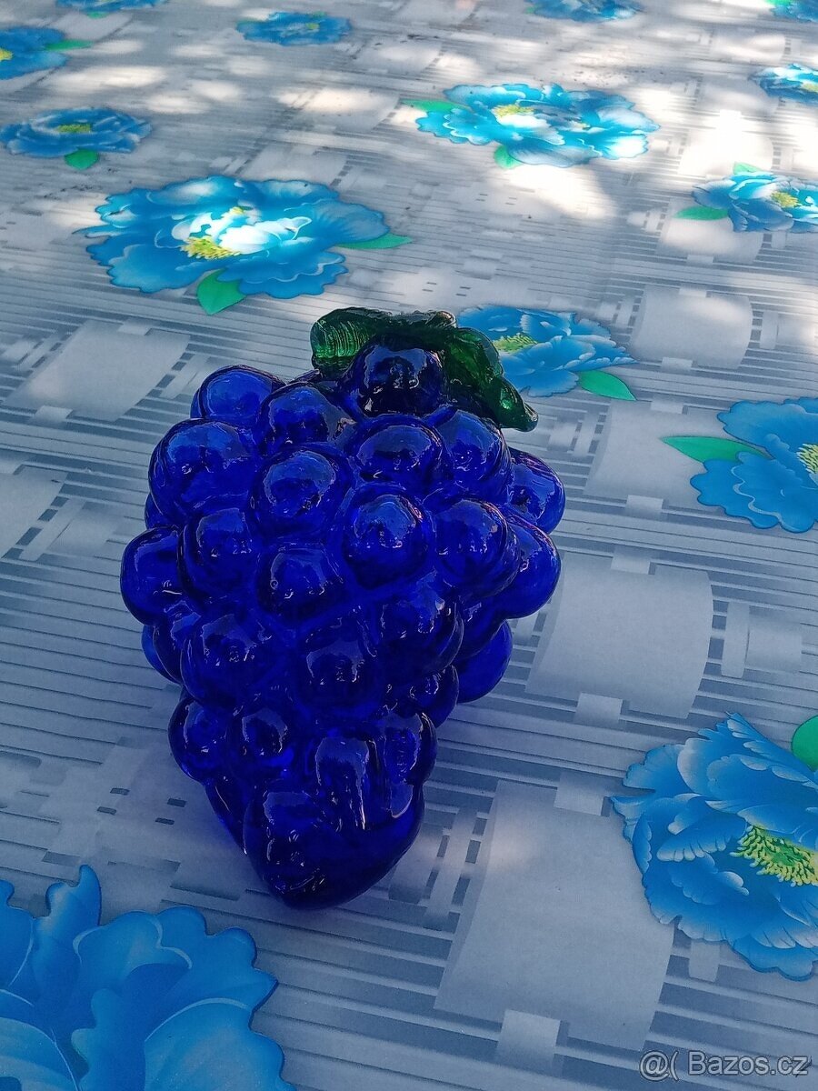 modrý skleněný hrozen - 4