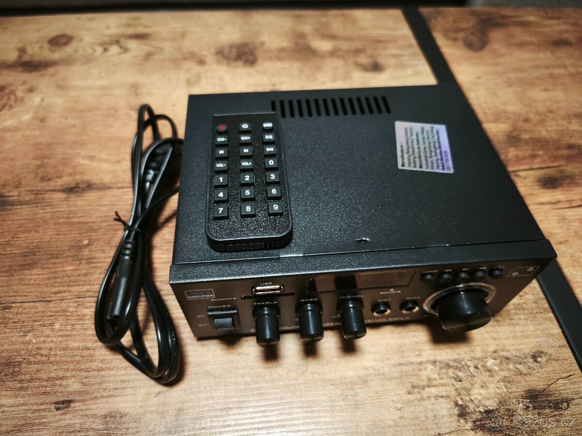 Receiver, bluetoth, Usb, Sd card, FM, 2x mikrofon - 4