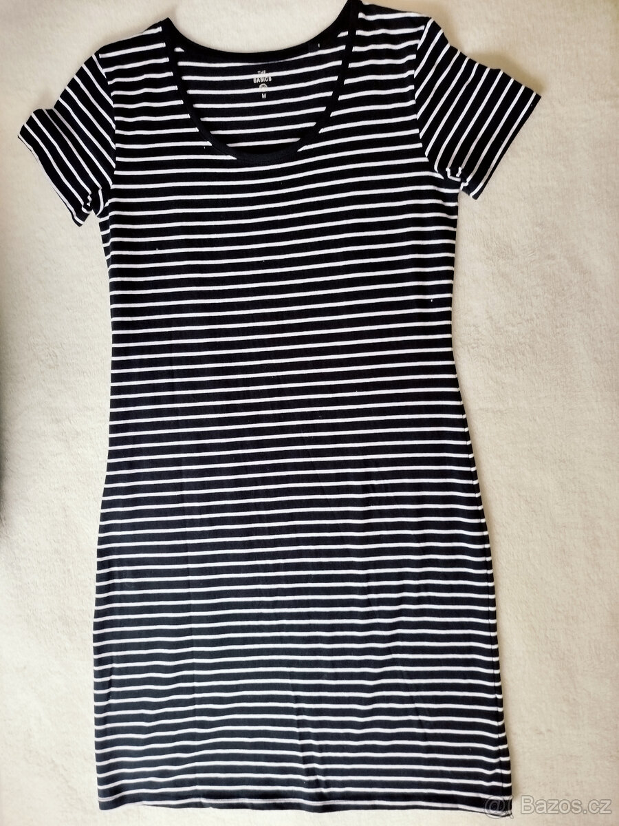 černobílé pruhované šaty, zn.Basic - 4