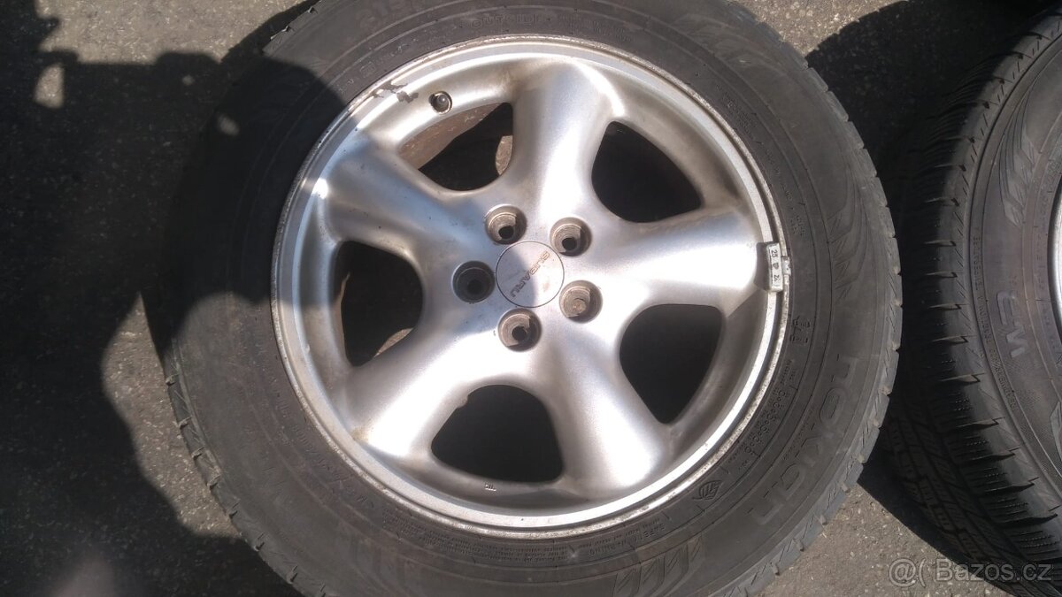 Originál ALU Subaru 6,5x16 et48 + pneu 215/60/16 - 4