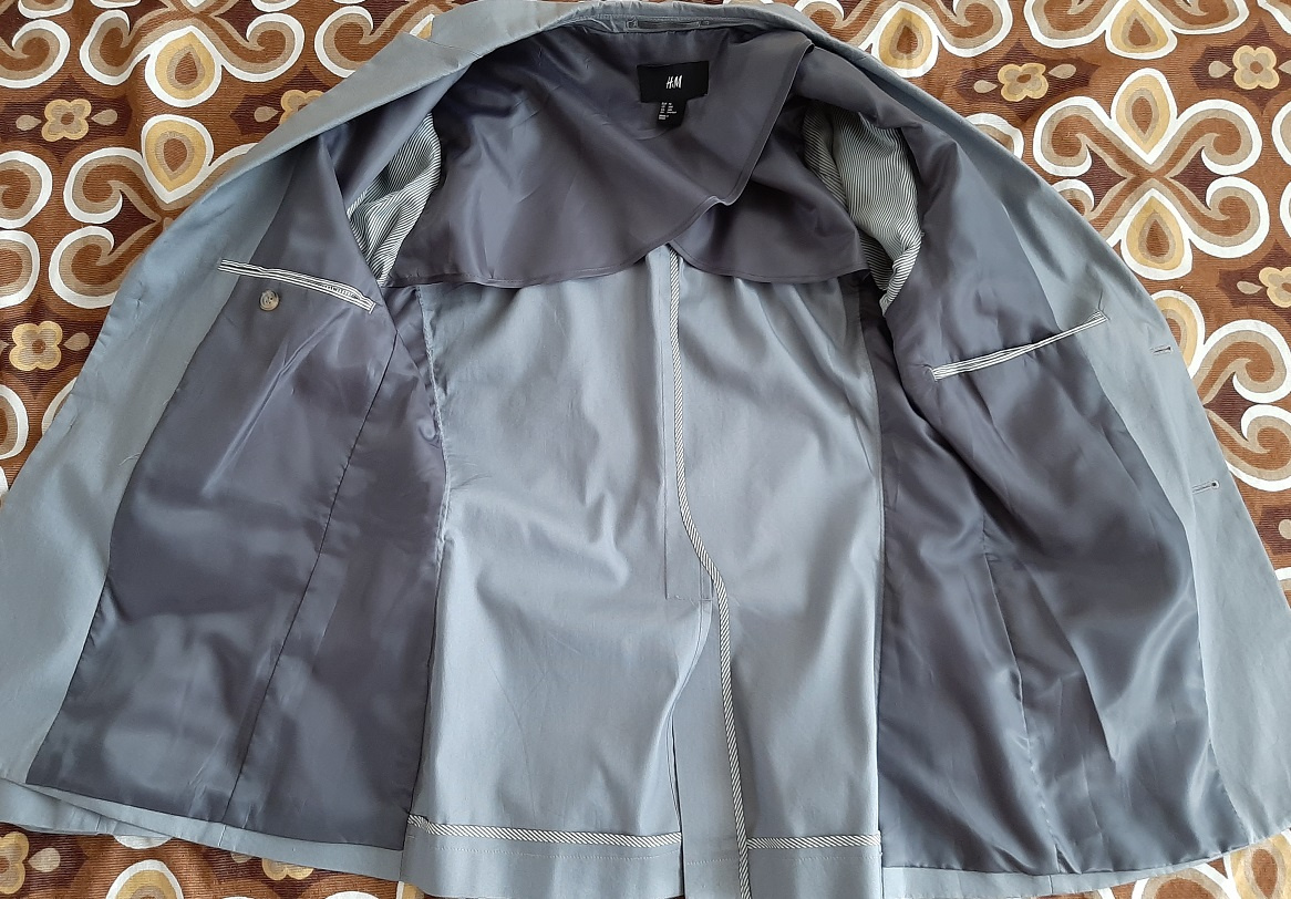 Světle šedý pánský oblek H&M vel. 48 - 4