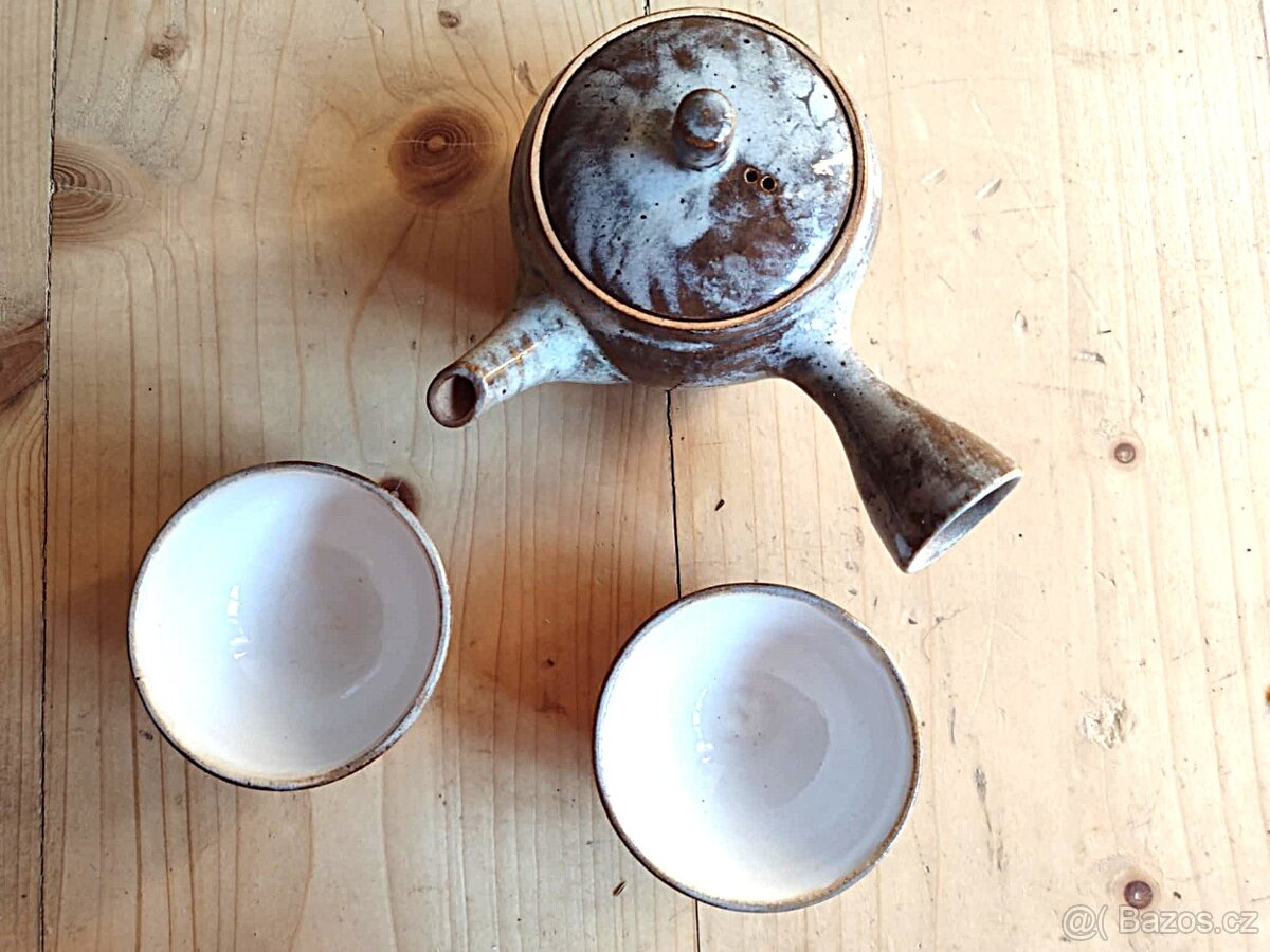 PRODAM KRASNOU CESKOU KERAMIKU – KYUSU, SET KONVICKA + SALKY - 4