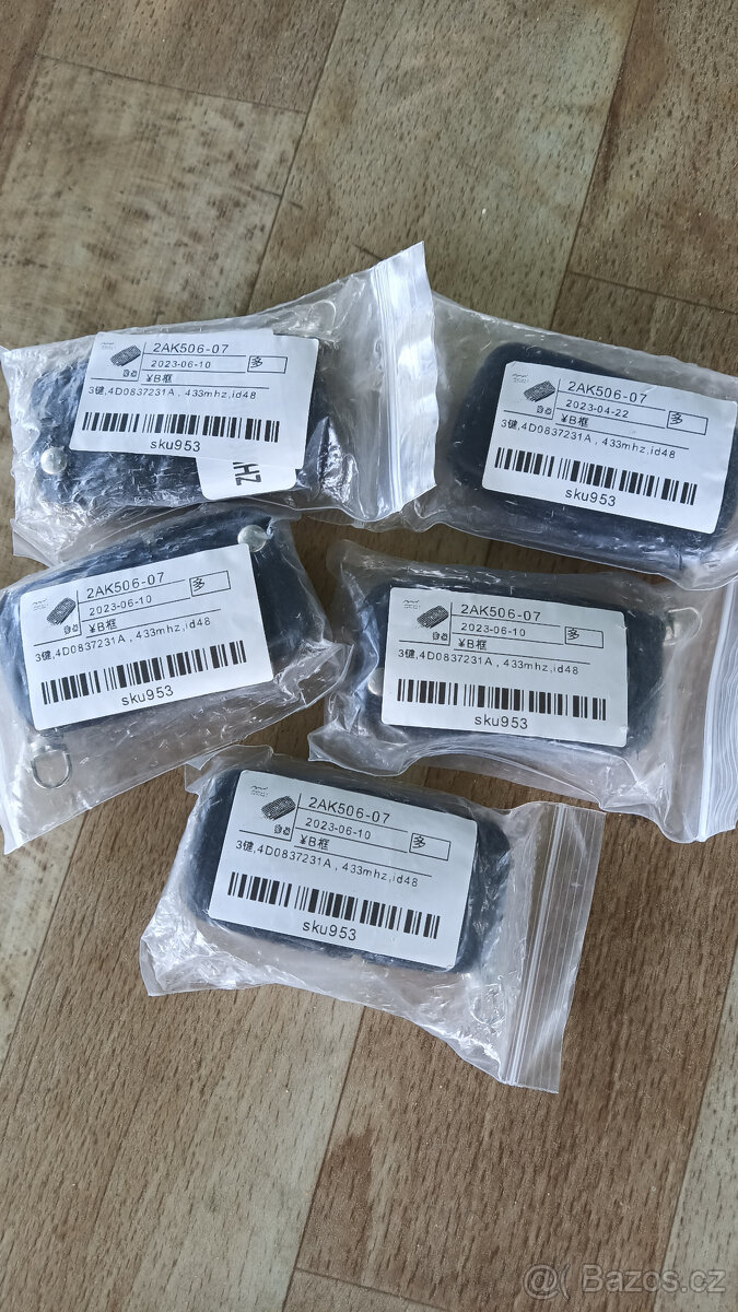 Klíč dálkové ovládání AUDI 4D0837231A, 433 MHz - 4