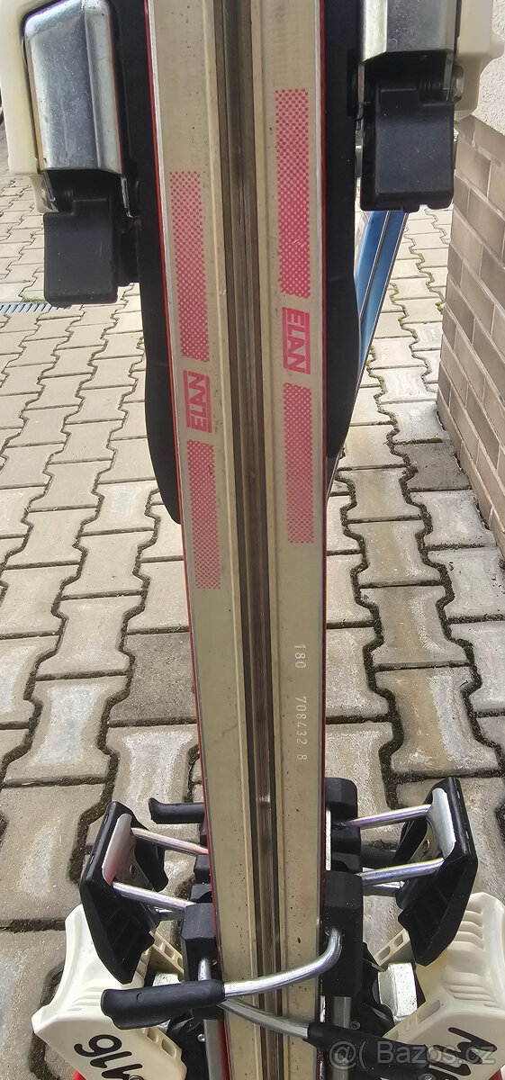 Lyže Elan 179cm - Carbon - vázání Marker M16 - hůlky. - 4