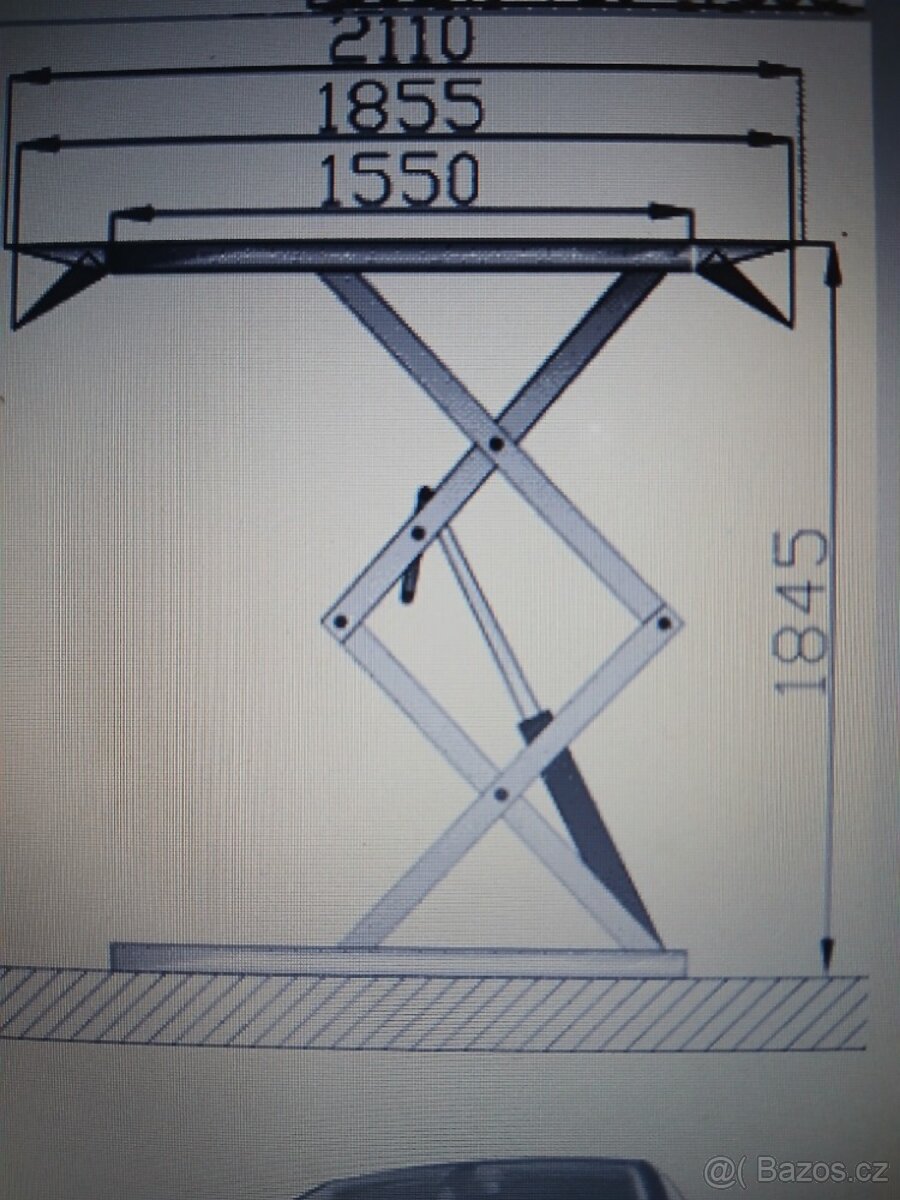 Nůžkový zvedák DSH3000F na 3000kg - 4
