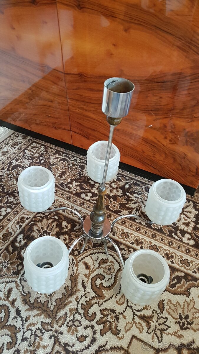 Lustr 5ti ramenný, chrom - 4