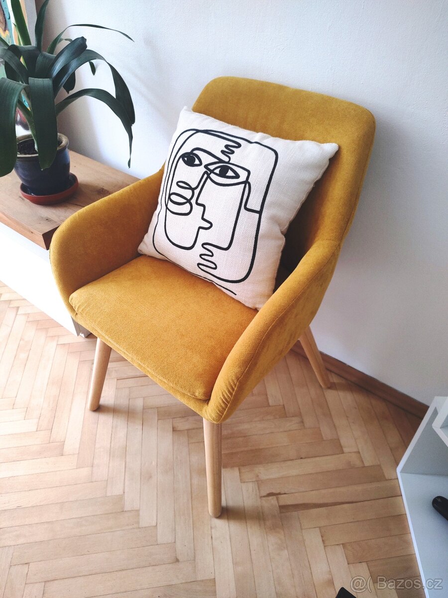 NOVÉ RETRO ŽLUTÉ KŘESLO IKEA - PC 5800,- - 4