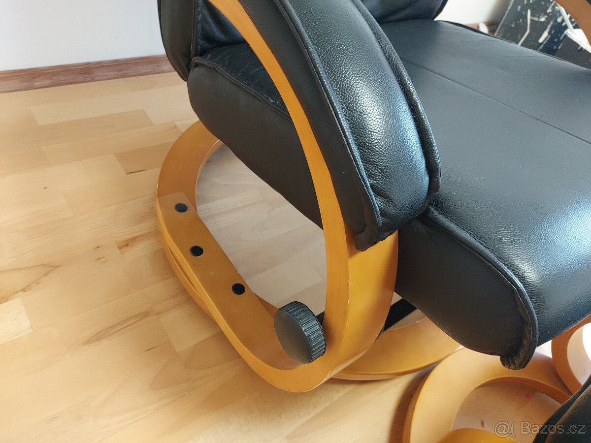 Relaxační křeslo + podnožka ZÁNOVNÍ, PC 10400,- - 4
