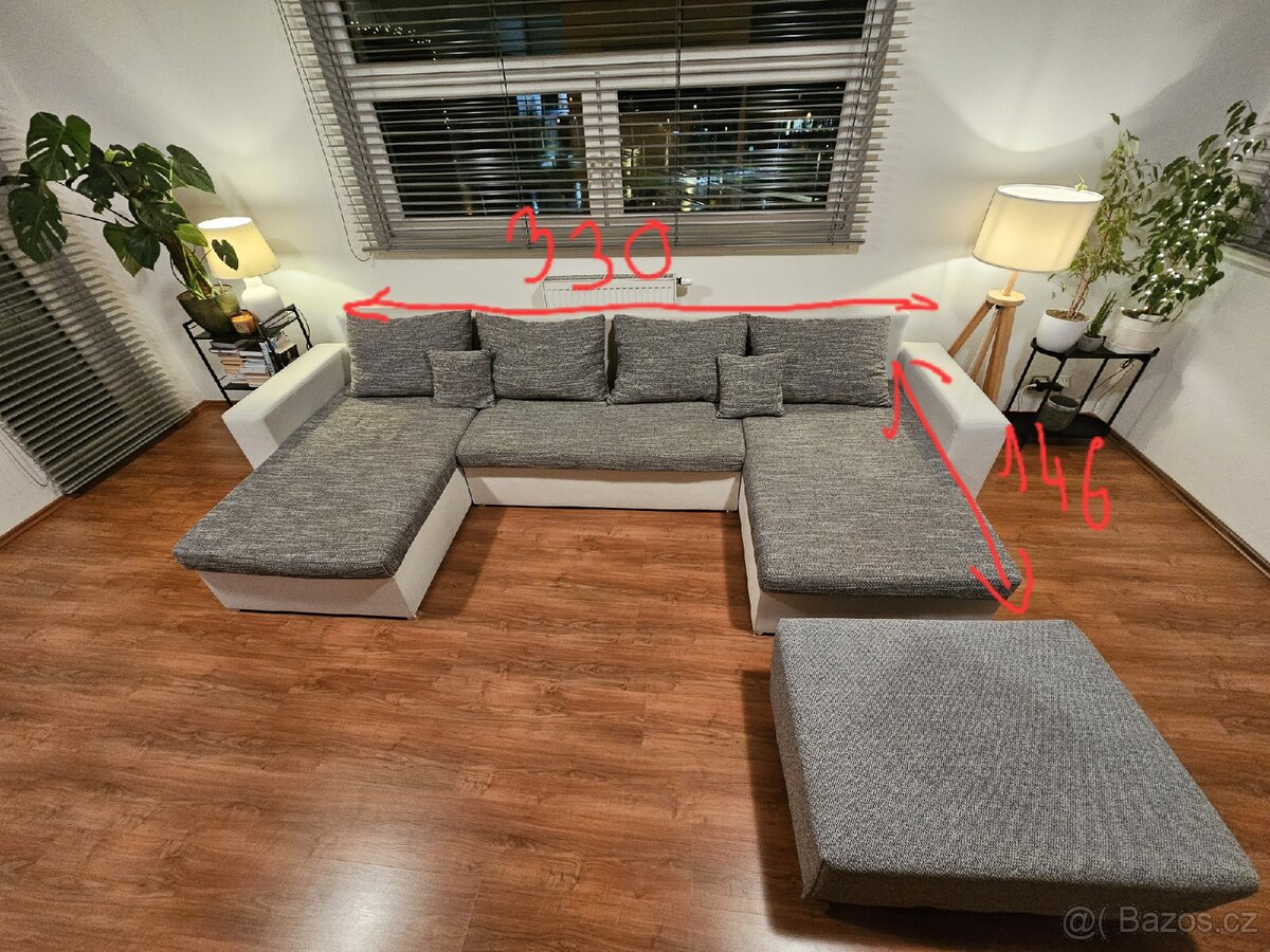 Sedací souprava tvar U - 4