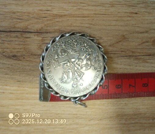 Přívěsek Svatý Jiří ve stříbře ( mince či medajle ? ) - 4