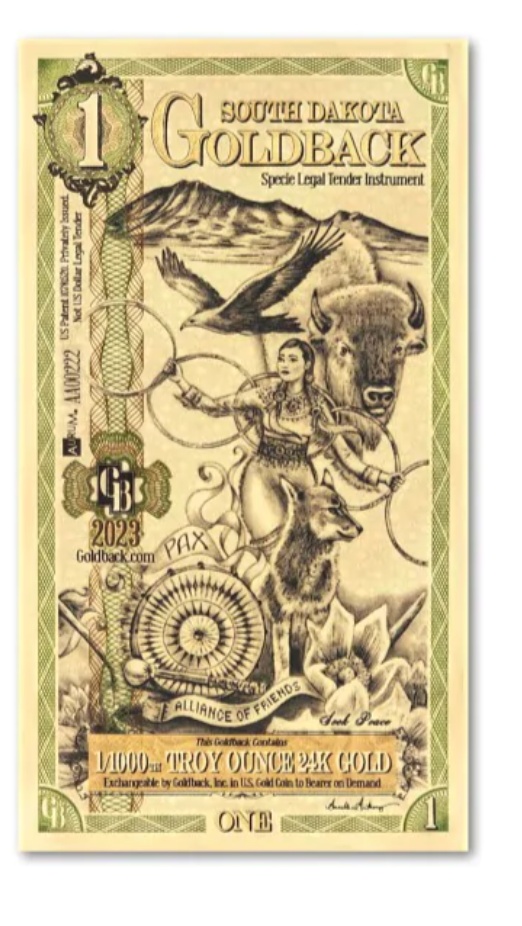 Zlatý slitek GOLDBACK - 4