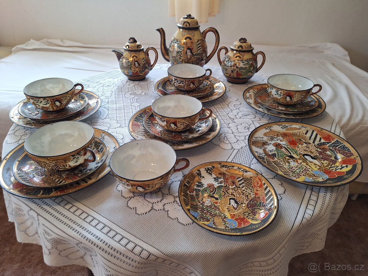 japonský porcelán historická sada - 4