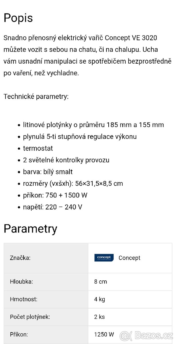 PRODÁM Dvojplotýnkový vařič elektricky - 4
