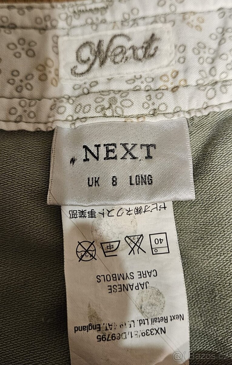 Dámské bavlněné kalhoty značka Next, velikost 8 - 4