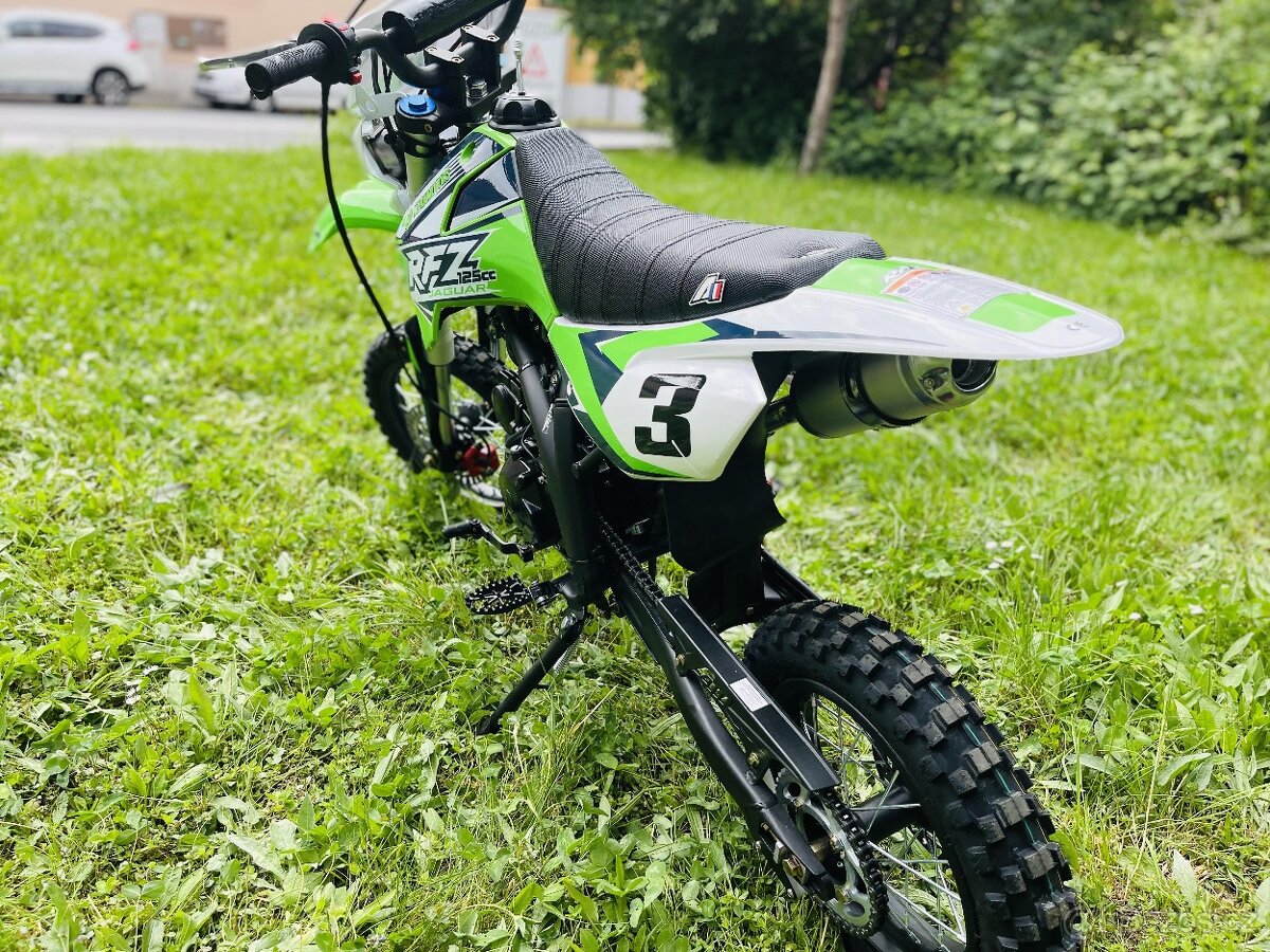 Pitbike Leramotors Jaguar 125ccm, kola 17/14, zelená - 4