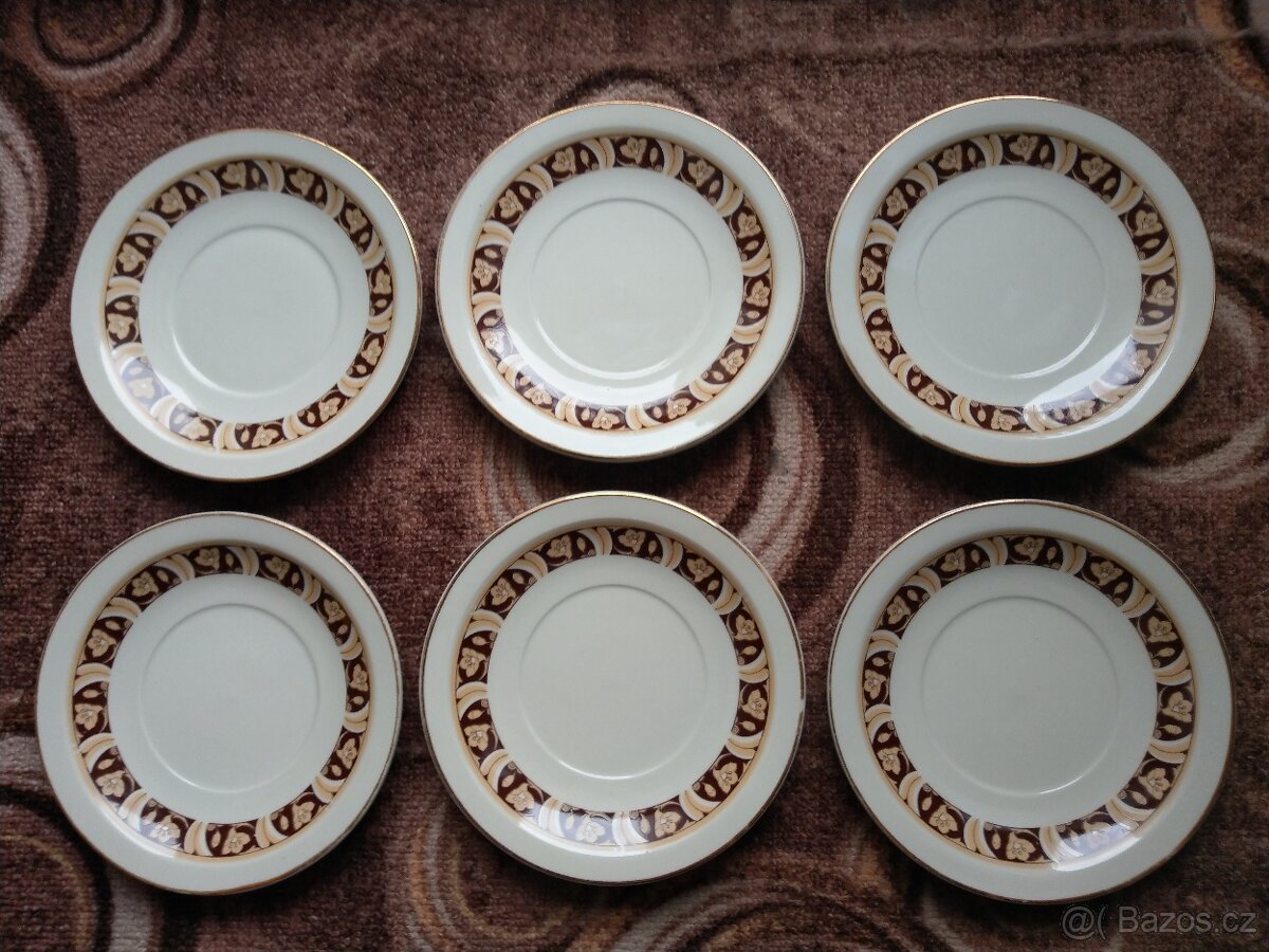 Kávová sada, souprava na kávu, 6 kusů, s podšálky - 4