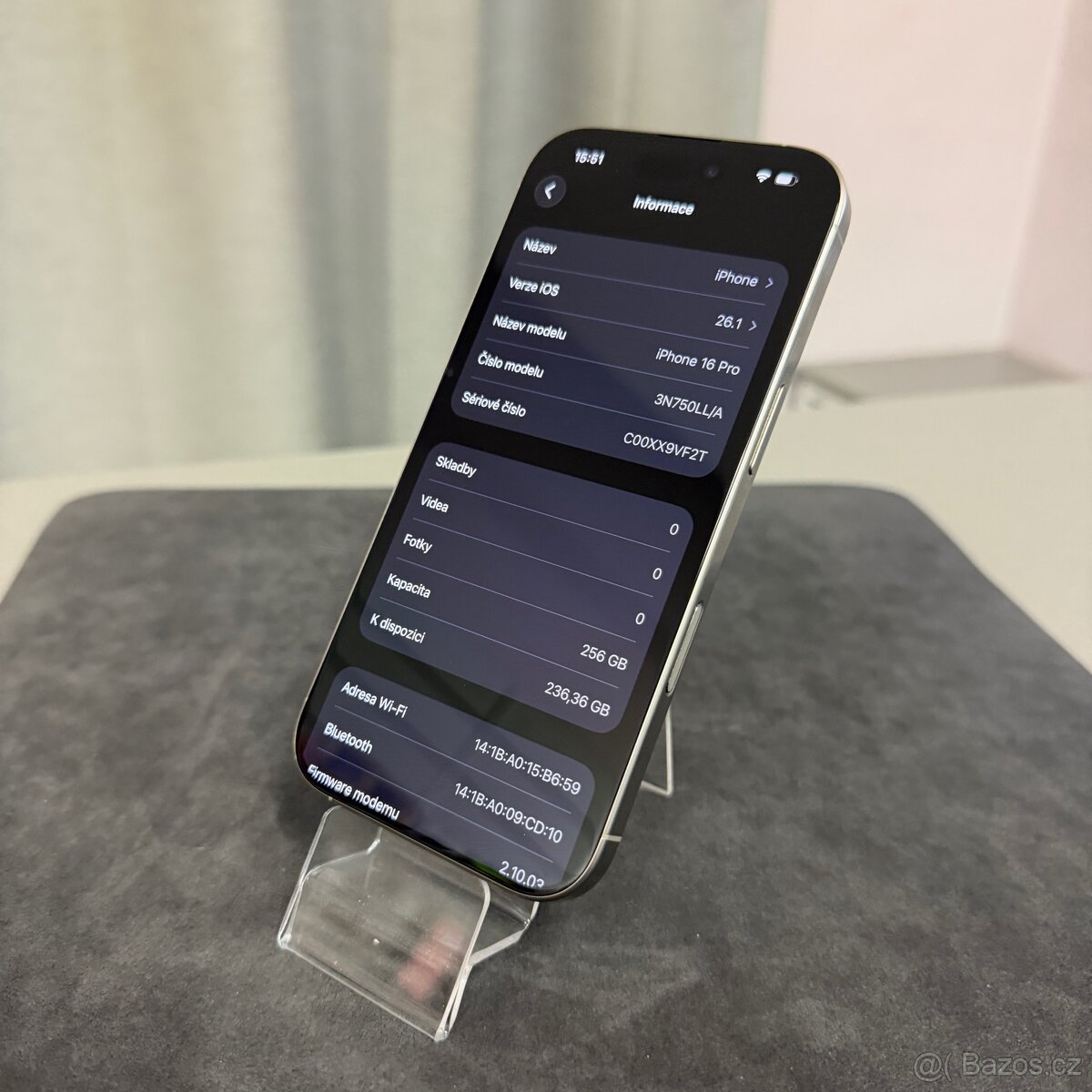 iPhone 16 Pro 256GB natural, 100% baterie, rok záruka - 4