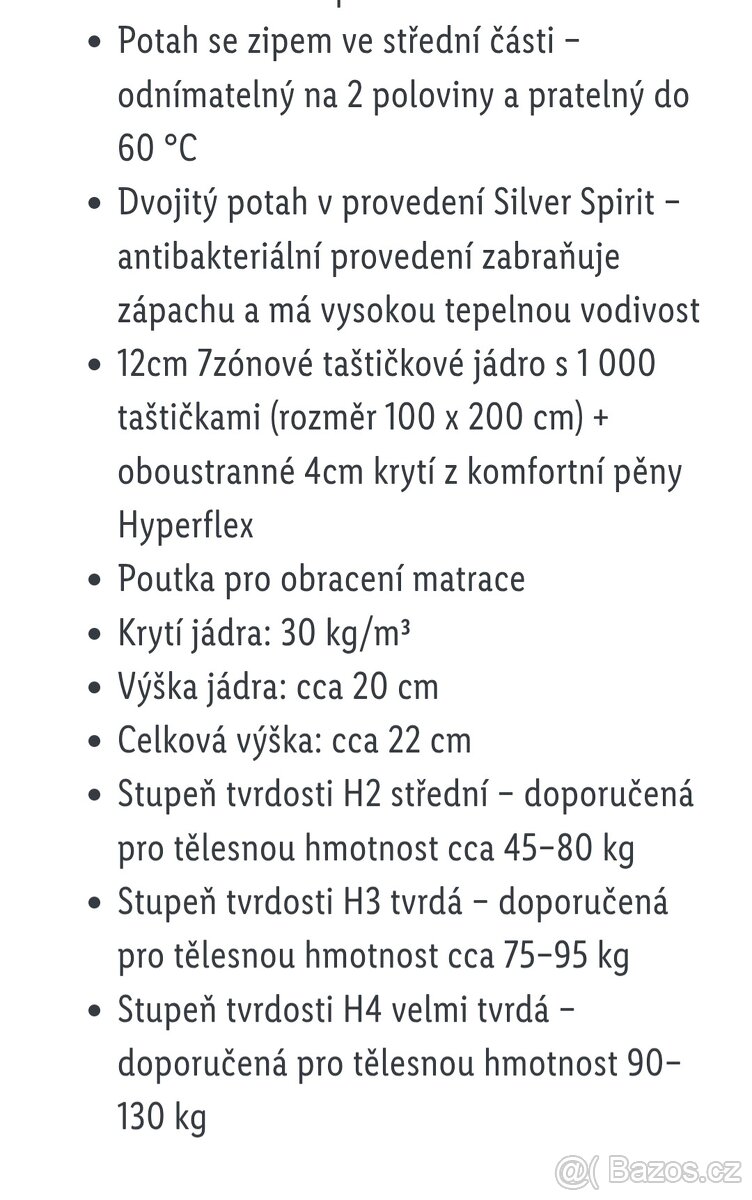 7 zónové taštičkové matrace - 4