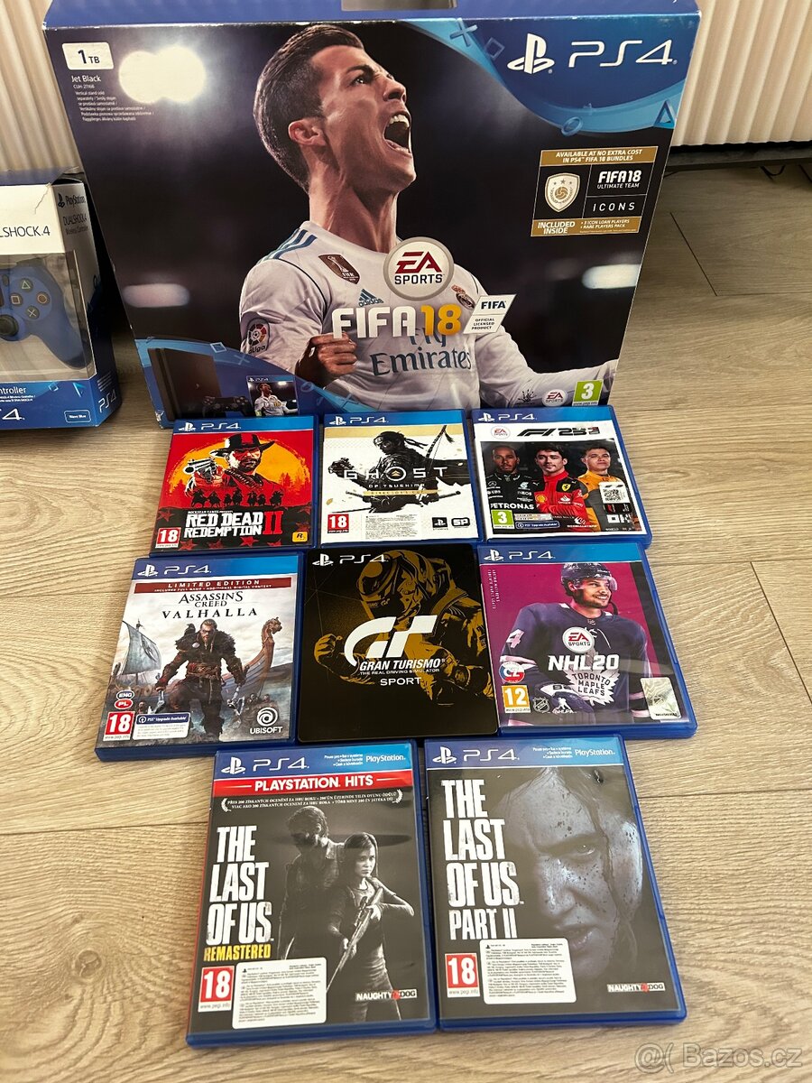 PS4 Slim 1TB+2×DualShock+Sony Gold Headset+8 her (orig.krab) - 4