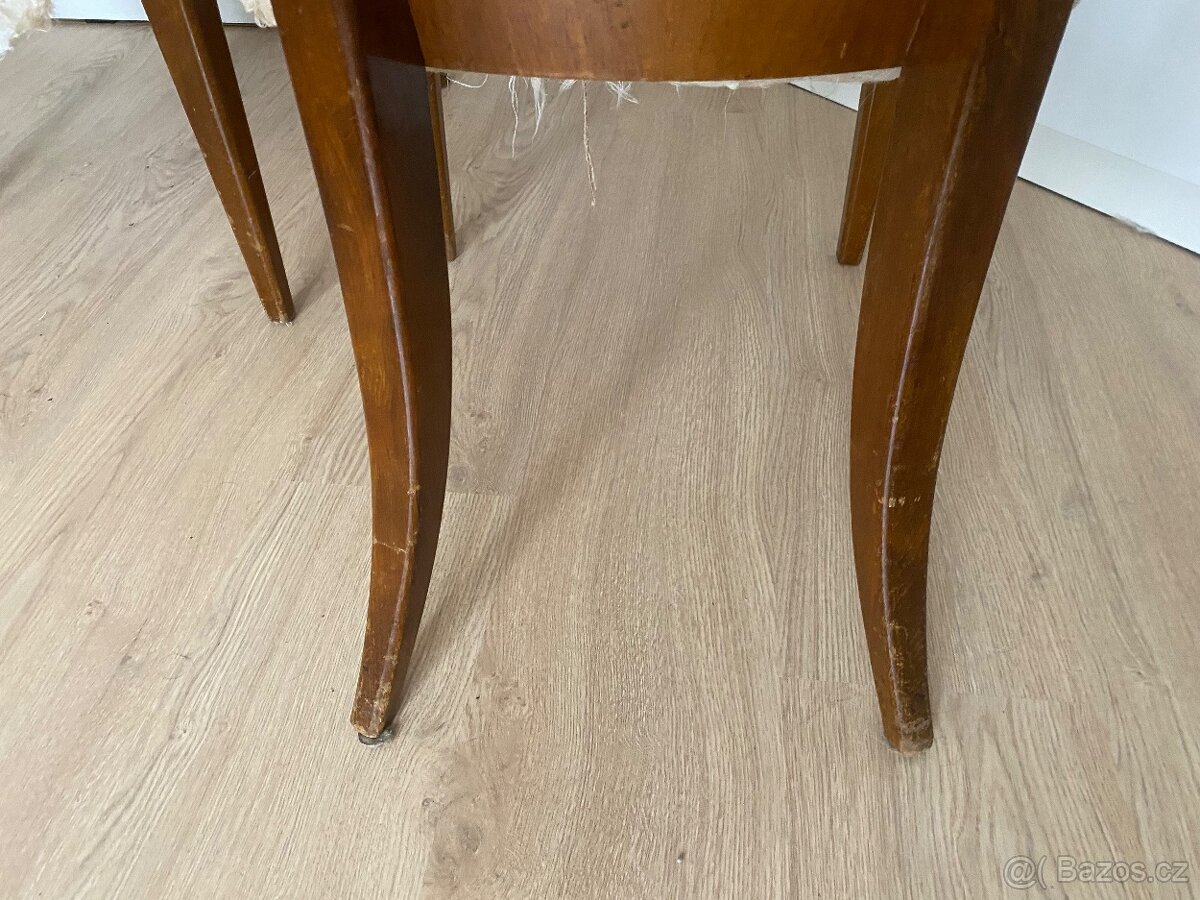 Dvě židle Halabala “lízátka” - K RENOVACI/PŘEČALOUNĚNÍ - 4