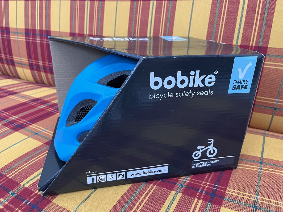 Dětská cyklistická helma Bobike modrá velikost S 52cm-56cm - 4