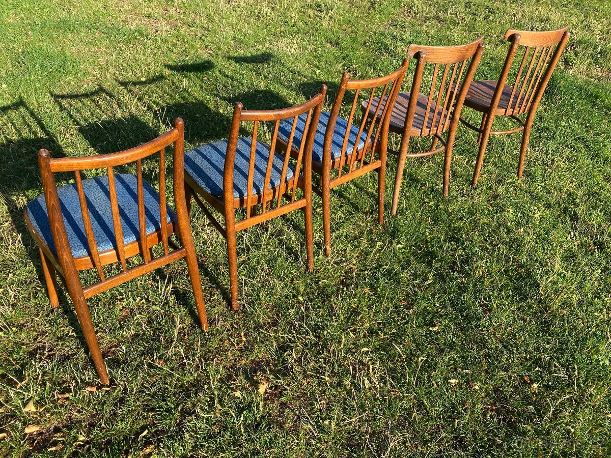 židle staré židle dřevěné židle ton retro nábytek židle - 4