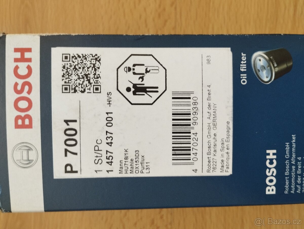 Olejový filtr BOSCH P 7001 - 4