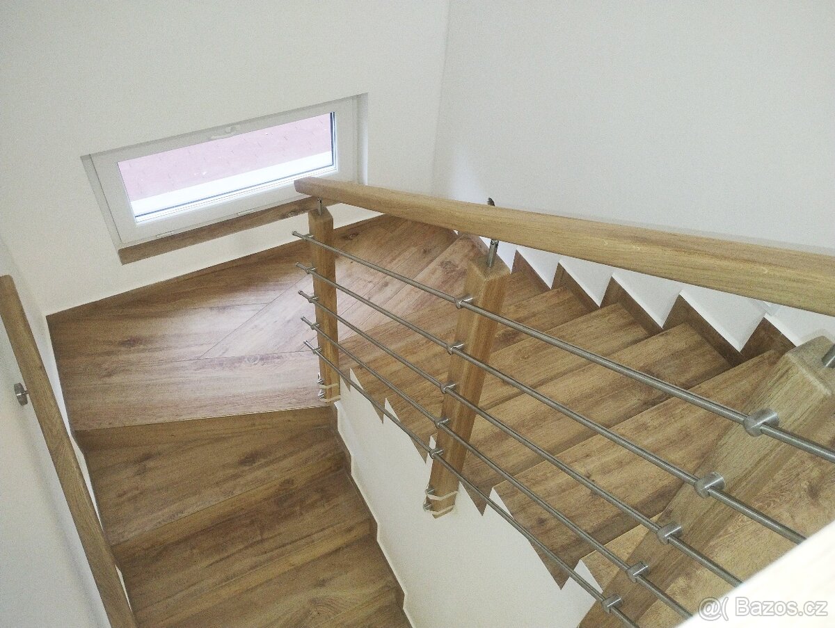 luxusní zábradlí dřevo-nerez - 4