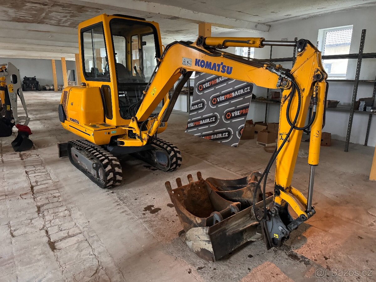Minibagr Komatsu PC27 3x lzice - 4
