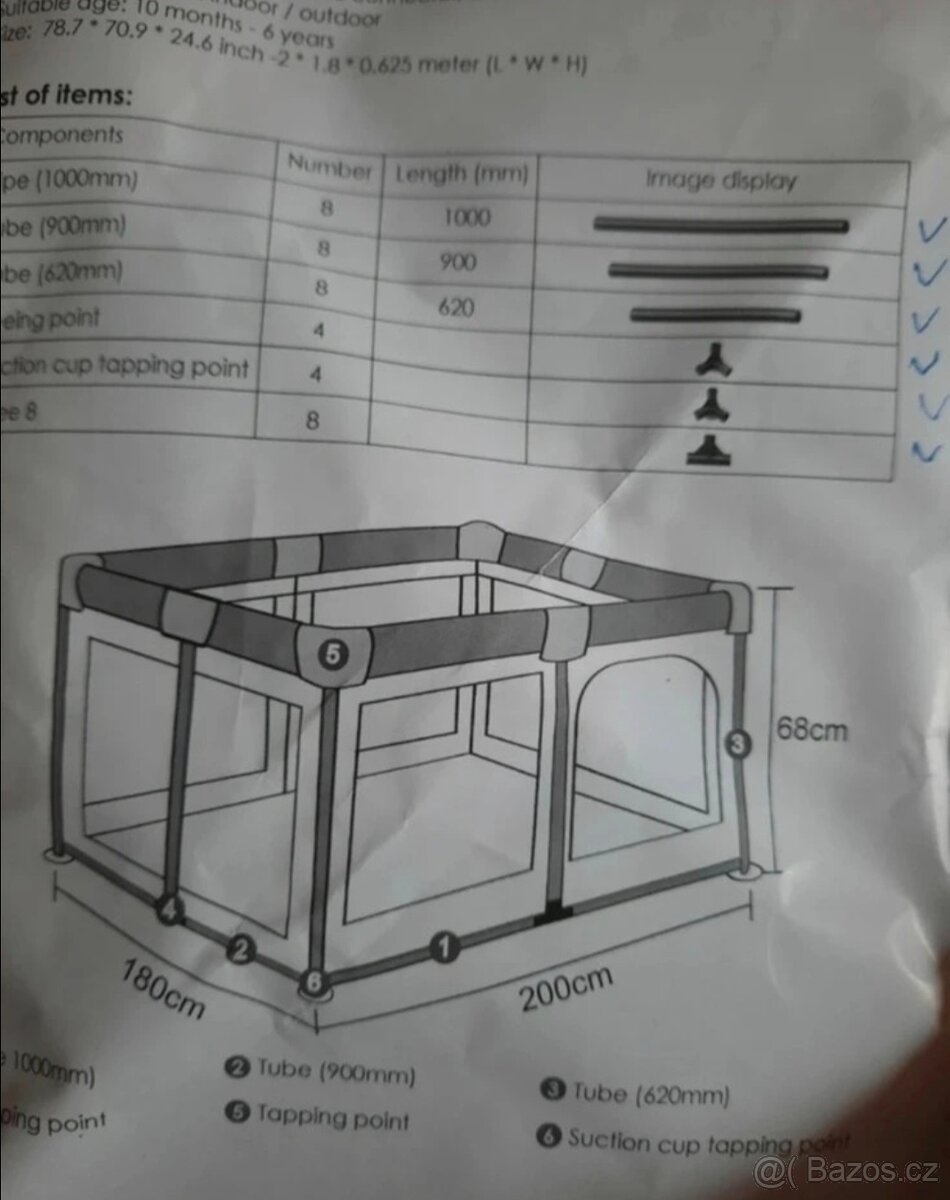 Ohrádka pro děti 180x200 - 4