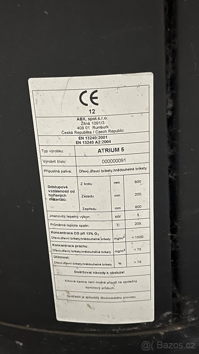 Krbová kamna ABX Atrium 5 - 4