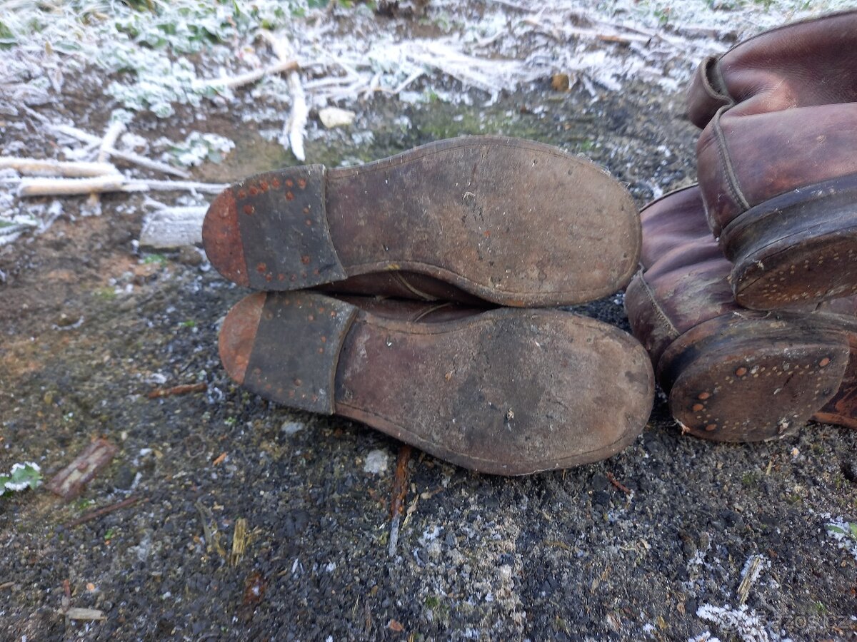 Retro kožené boty k dekoraci - 4