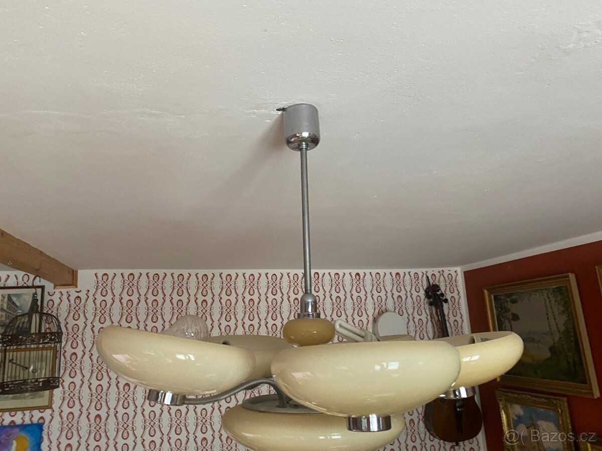 Starý Chromovany lustr Halabala,funkcionalismus - 4