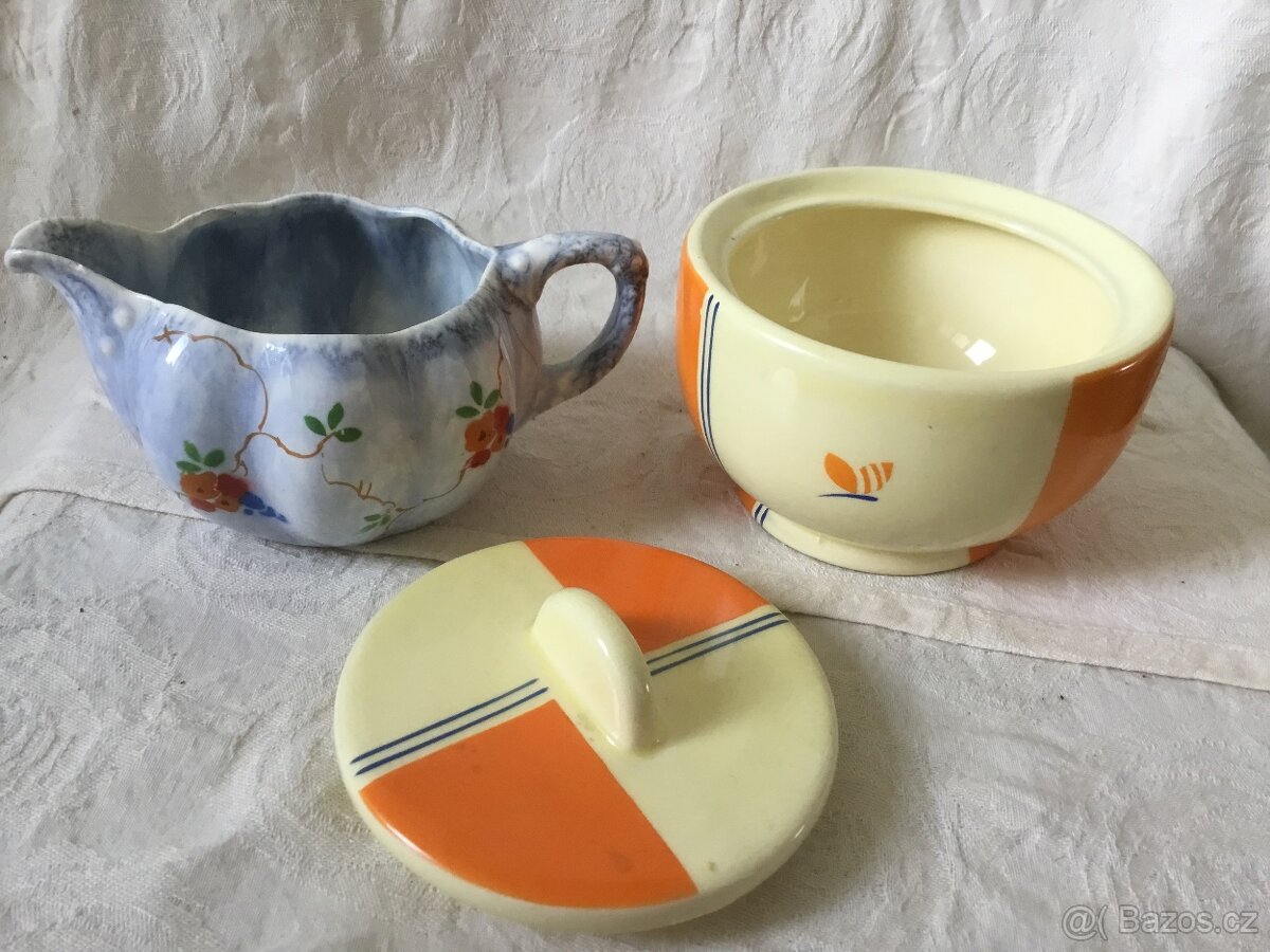 konvicka Art deco, cukrenka, vice druhu - 4