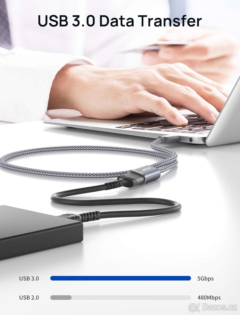 Kvalitní prodlužovací usb 3.0 kabel - 2m délka - 4