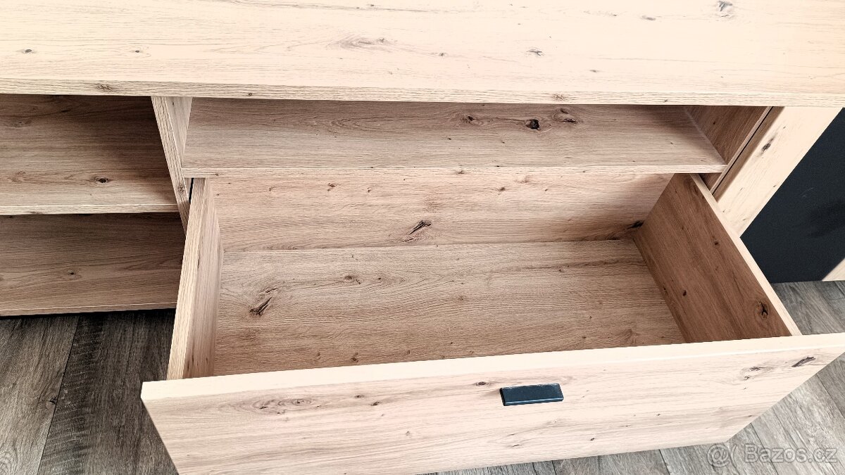 TV komoda + Nástěnný panel, jako nové - 4