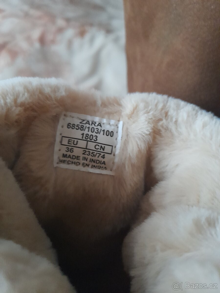 Kožené boty s beránkem č. 36 - 4