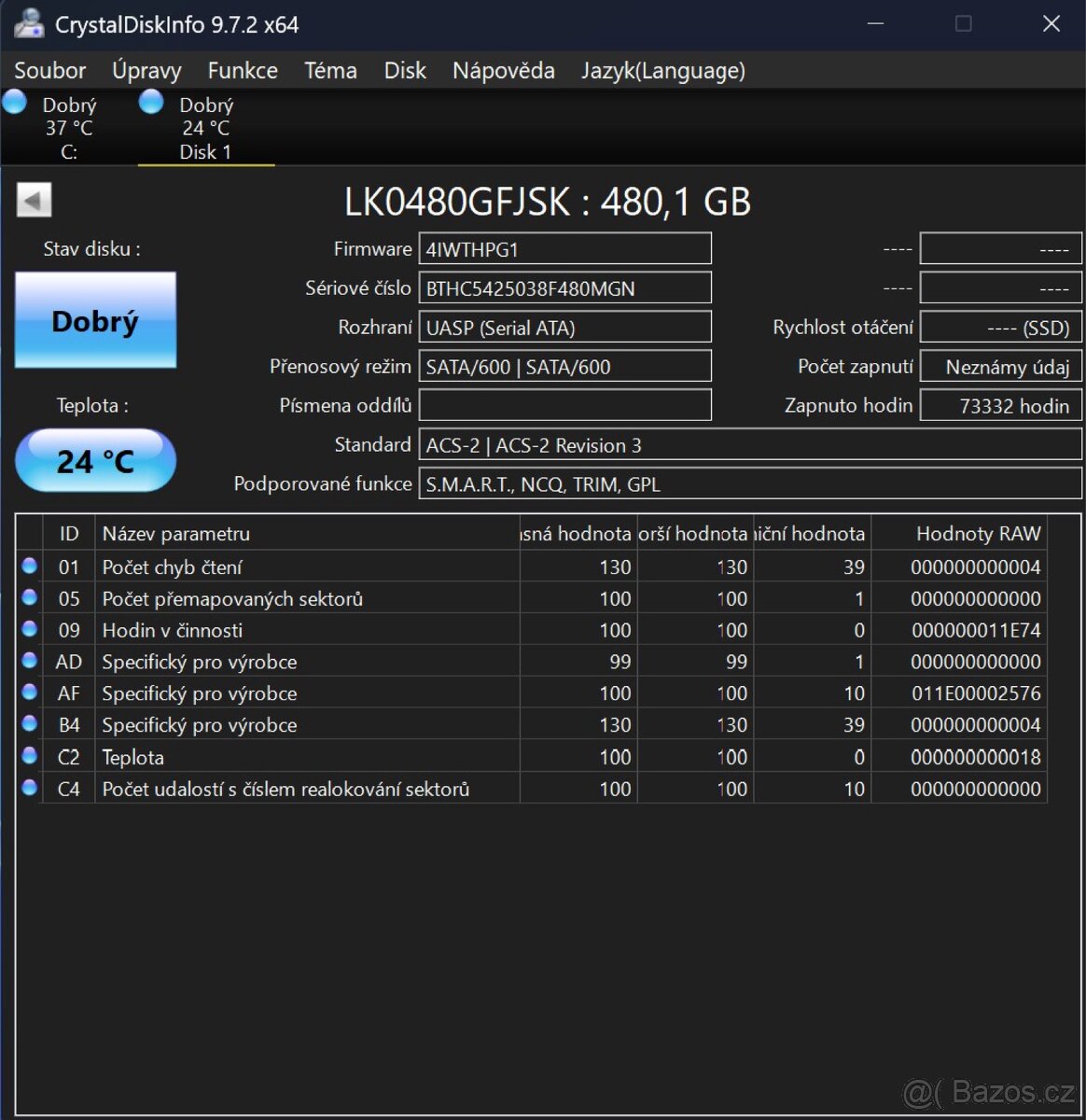 SSD Intel 480 Gb SATA 2,5" - 4