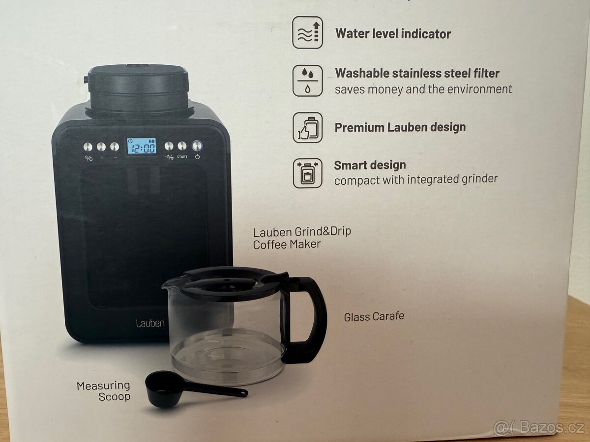 Lauben nový kávovar s mlýnkem 600BB černý - 4