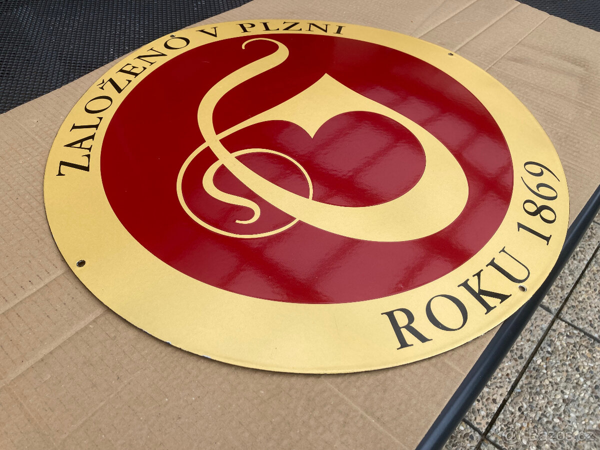 Cedule smaltovaná pivní GAMBRINUS za 1.000 kč s poštou - 4